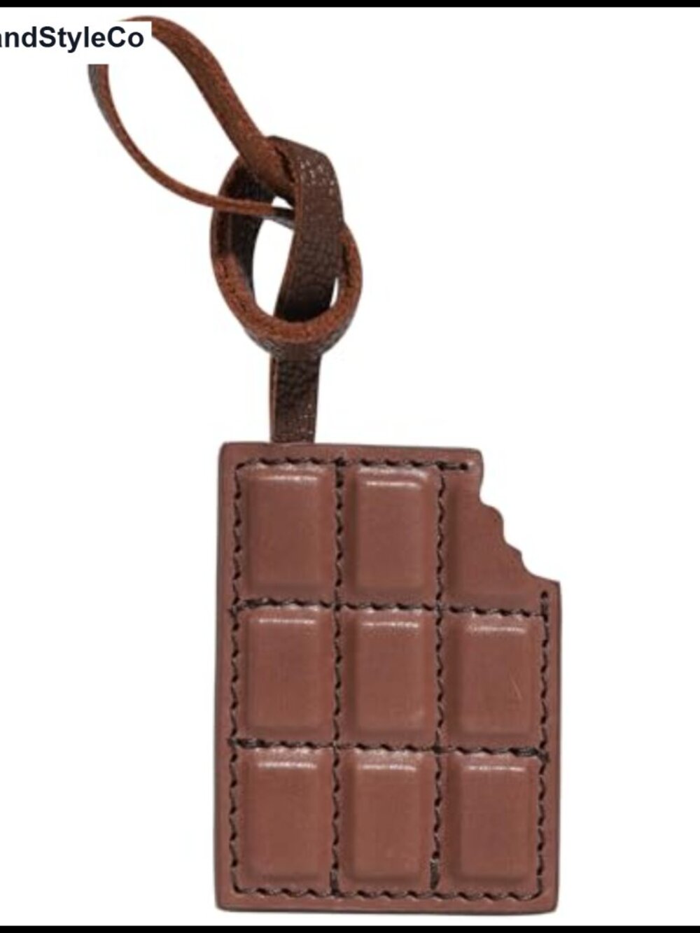 First Layer Cowhide Leather Chocolate Bag Charm Purse Accessory